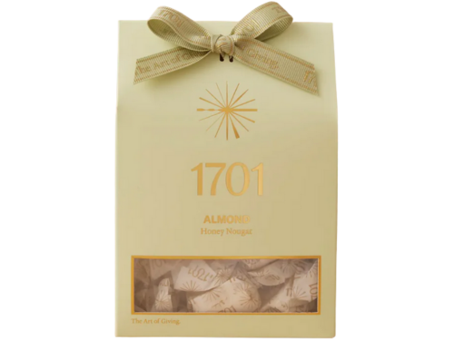1701 Roasted Almond Honey Nougat Box 160g front view