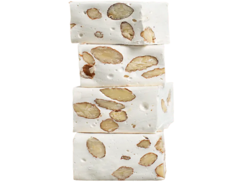 1701 almond honey nougat pieces close‑up