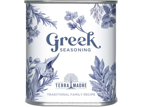 Terra Madre Greek Seasoning bottle front view