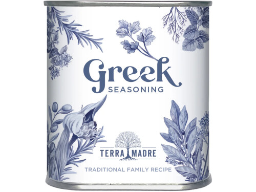 Terra Madre Greek Seasoning bottle front view