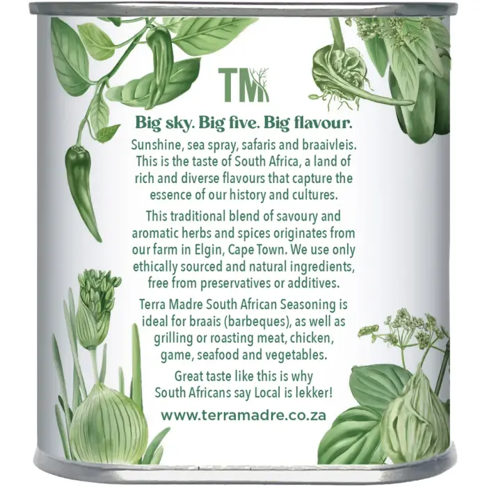 Terra Madre South African Seasoning packaging close‑up