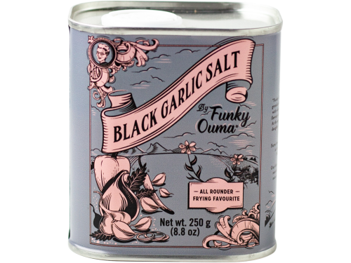 Funky Ouma Black Garlic Salt 250g tin