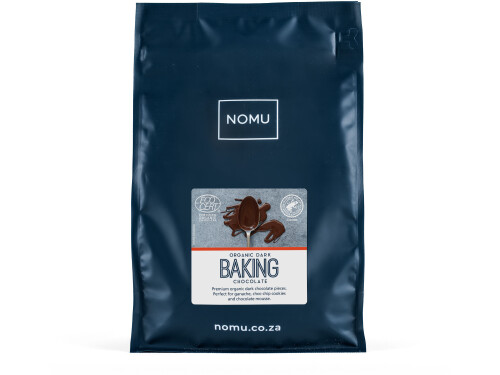 NOMU Dark Organic Baking Chocolate packaging