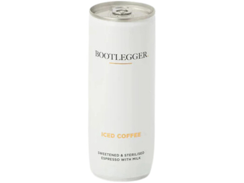 - Bootlegger Iced Coffee Can – front view - Bootlegger ready‑to‑drink iced coffee – packaging - Bootlegger Iced Coffee Can – chilled serving image If you'd like, I can also prepare a version tailored for your import spreadsheet or refine the tone further to match Bootlegger’s exact brand language.