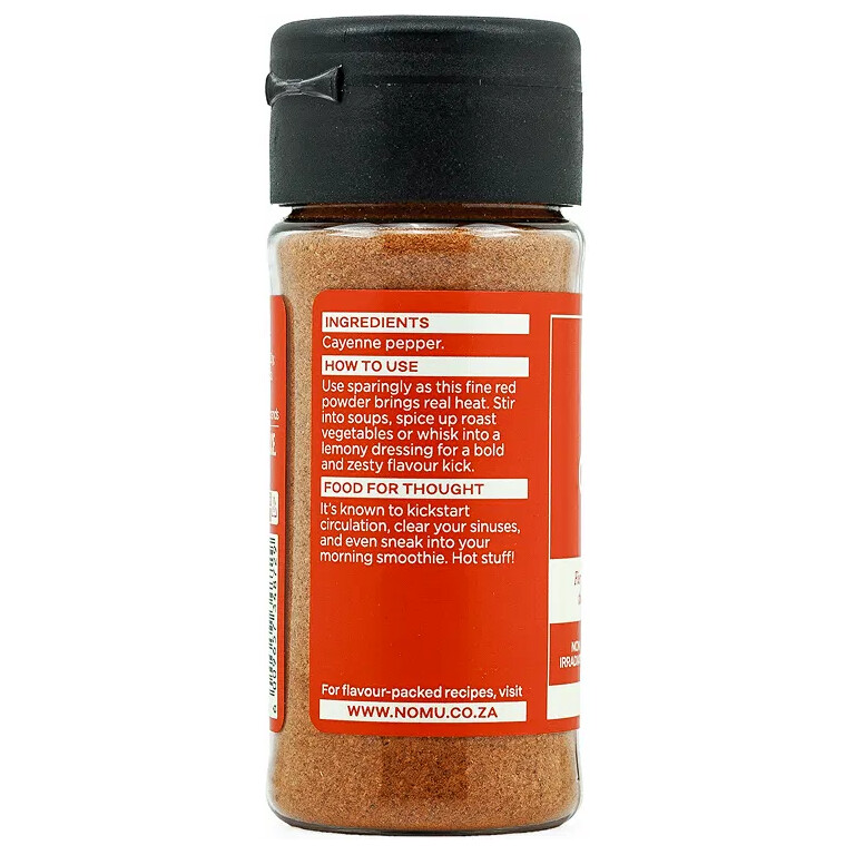 NOMU Cayenne Pepper spice bottle