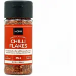 NOMU Chilli Flakes 40g bottle front view