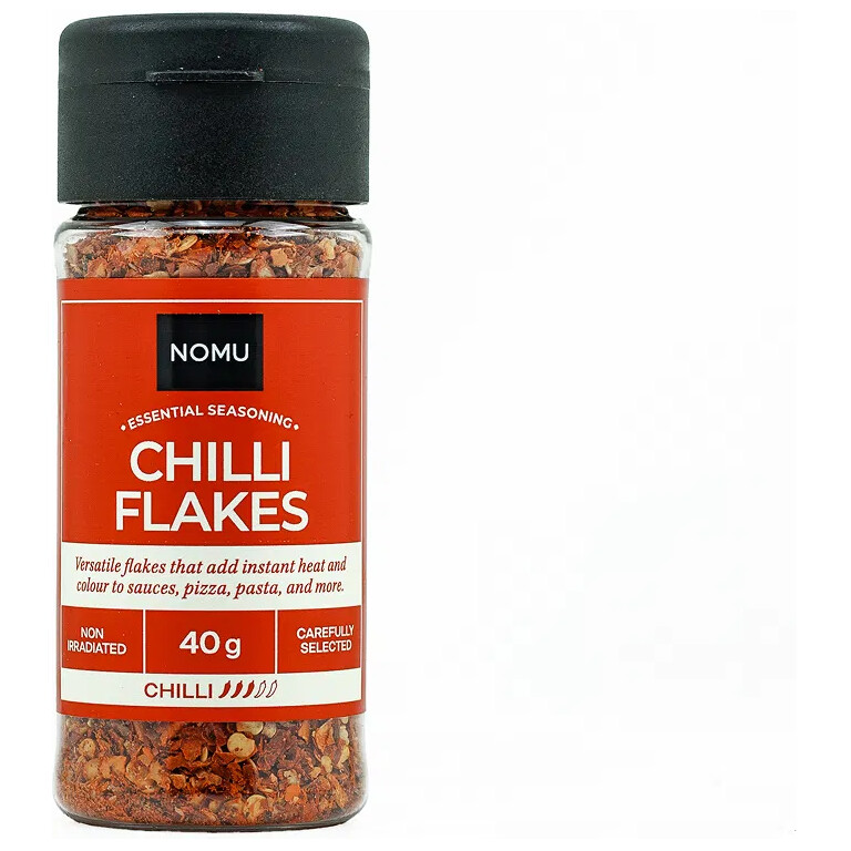 NOMU Chilli Flakes 40g bottle front view