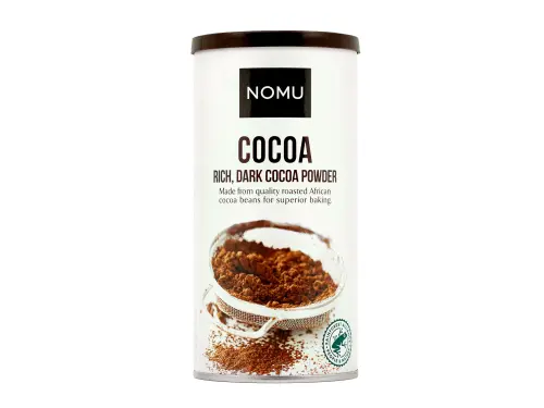 NOMU Cocoa Powder packaging front view