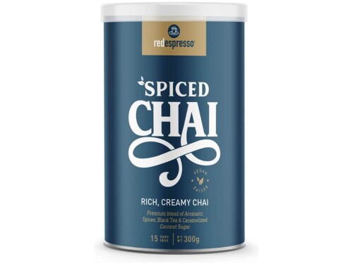 Red Espresso Instant Spiced Chai Tin 300g packaging
