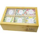 LMC Bamboo Tea Tray with 90 Tea Envelopes