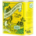 Funky Ouma Lemon and Herb Salt blend in tin