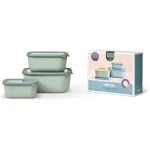 Mepal Cirqula Deep Rectangular Multi Bowl Set – 3‑Piece - Image 2