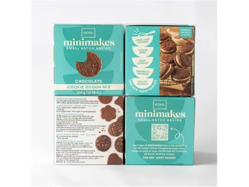 NOMU Chocolate Cookie Dough Mix ingredients and nutritional panel