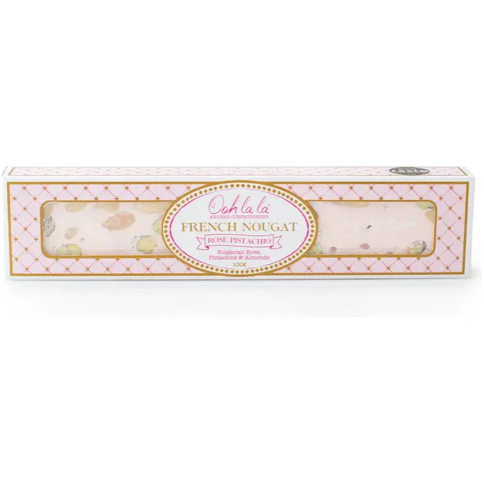 Ooh la la Artisan Confectionery Rose Pistachio Nougat – Elegant Floral & Pistachio Indulgence (100g) - Image 3