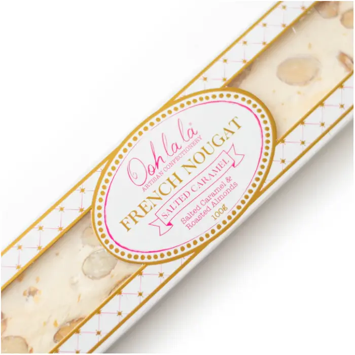 Ooh la la Artisan Confectionery Salted Caramel Nougat – Soft, Chewy, Handcrafted Indulgence (100g) - Image 4