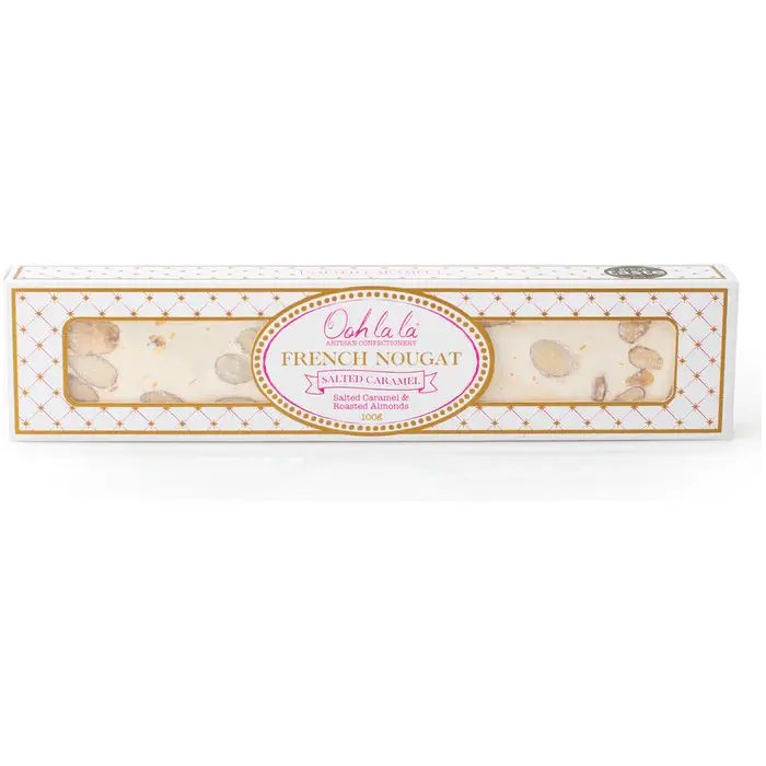 Ooh la la Artisan Confectionery Salted Caramel Nougat – Soft, Chewy, Handcrafted Indulgence (100g) - Image 3