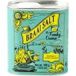 Funky Ouma Braai and Cooking Salt Tin front view