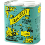 Funky Ouma Braai and Cooking Salt Tin packaging