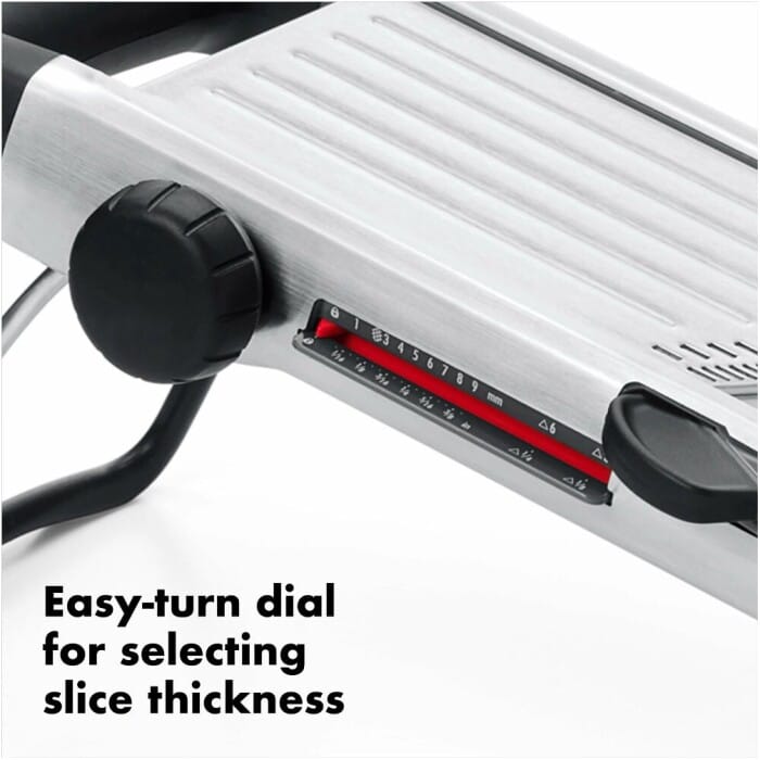 OXO Mandoline 2.0 top‑view indicator dial