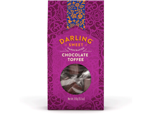 Darling Sweet Chocolate Flavoured Toffee 150g packaging