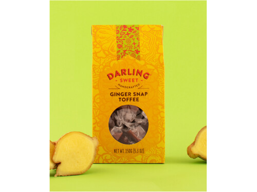 Handcrafted ginger and butter‑caramel toffee by Darling Sweet