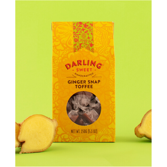 Handcrafted ginger and butter‑caramel toffee by Darling Sweet