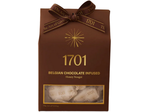 1701 Belgian Chocolate Infused Honey Nougat Box 160g front view