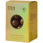 1701 Milk Chocolate Enrobed Macadamia Pearls packaging front view 100g