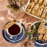 Close‑up of crisp chocolate and pecan biscotti
