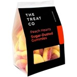The Treat Co. Peach Hearts in packaging – fruity sugar‑dusted peach‑flavoured gummies