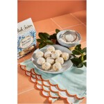 Delish Sisters Pecan Nut Shortbread dusted with icing sugar