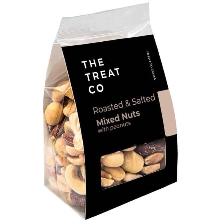 The Treat Co. Roasted & Salted Mixed Nuts packaging 150g