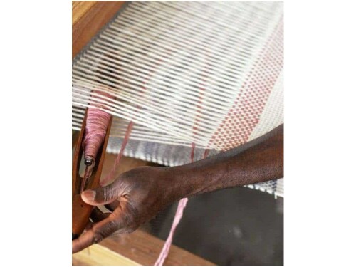 - Handwoven cotton cot cover in assorted natural colours