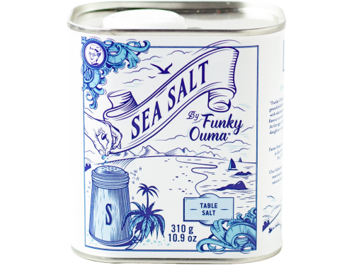 Funky Ouma Sea Salt 300g Tin front view