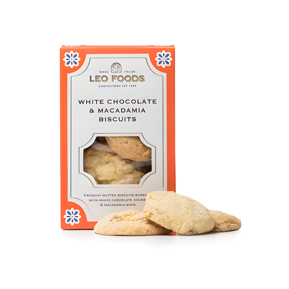 Leo Foods White Chocolate & Macadamia Biscuits 160g