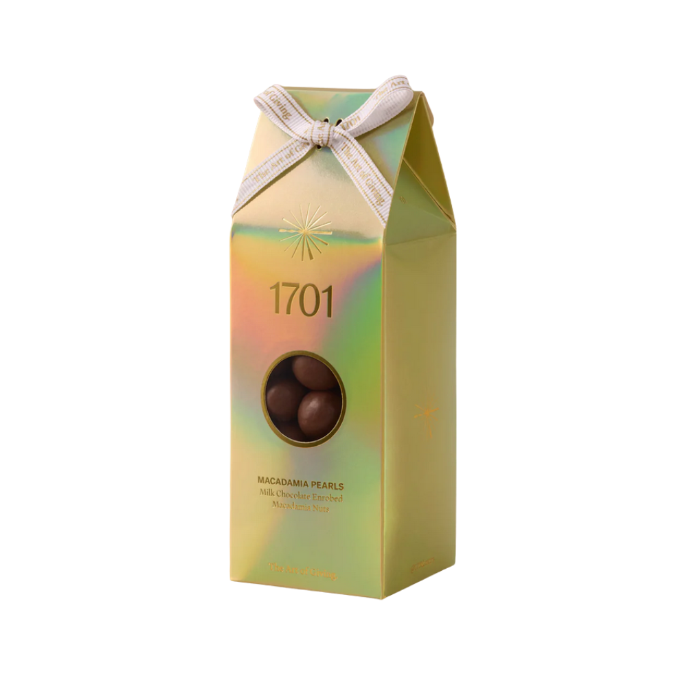 1701 dark chocolate macadamia pearls 200g