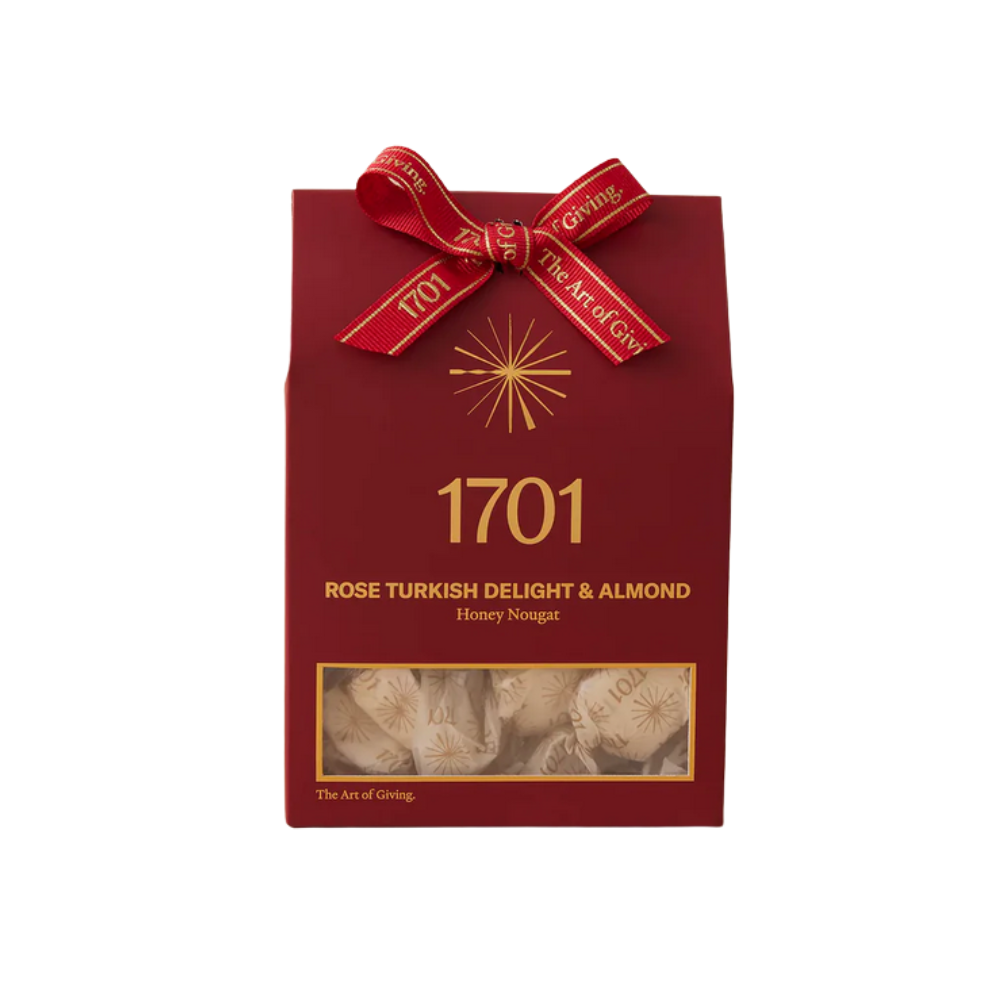 1701 Rose Turkish Delight & Almond Honey Nougat Box (160g) (2) 1701 Rose Turkish Delight & Almond Honey Nougat Box