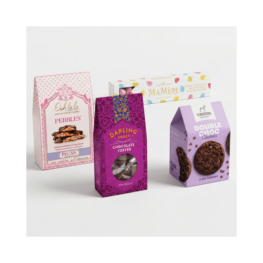 Chocolate Lover’s Crate with all items displayed