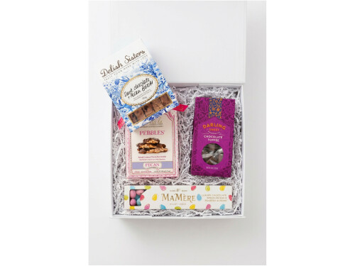 Chocolate Lover’s Crate with all items displayed