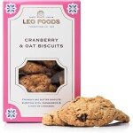 Leo Foods Cranberry & Oat Biscuits 160g front packaging