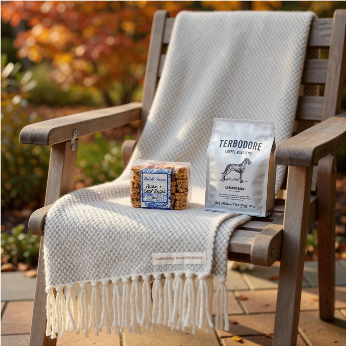 Barrydale Hand Weavers Thick Weave Blanket in grey