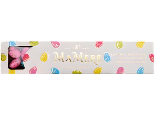 Ma Mère Confections Luxury Chocolate Speckled Egg Nougat Bar packaging