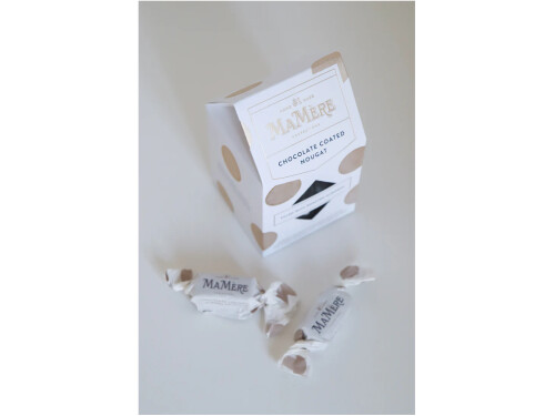 Individually wrapped almond nougat twists by Ma Mere Confections