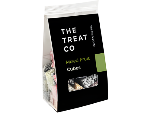 Soft coated mixed fruit cubes from The Treat Co