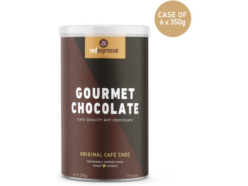 Redespresso Original Café Choc tin 350g lifestyle product shot 6-pack