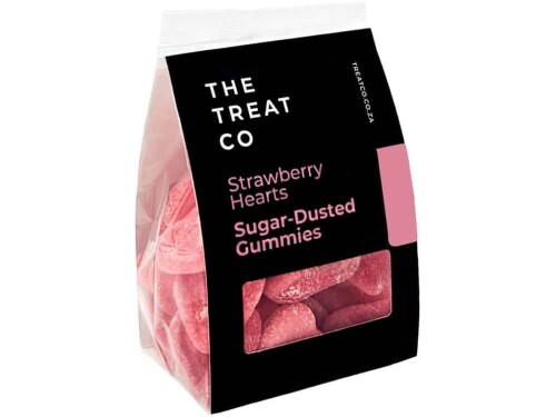 The Treat Co. Strawberry Hearts 175g in packaging
