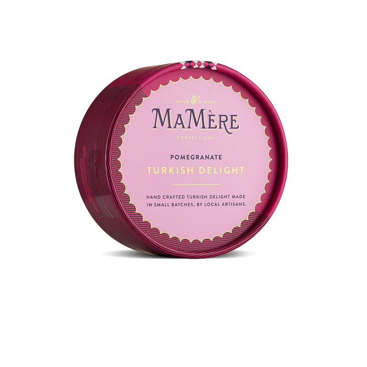 Ma Mère Confections Pomegranate Turkish Delight 225g in packaging