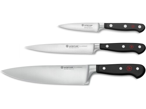 Wüsthof 3 pc. Knife Set with Chef’s, Utility, and Paring knives
