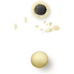 Passion fruit chocolate‑coated liquorice close‑up