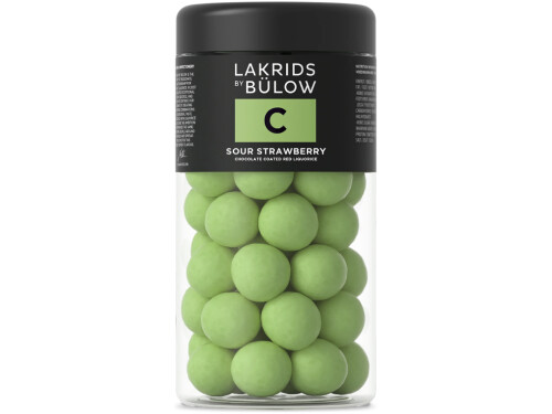 Lakrids by Bülow C Sour Strawberry jar front view